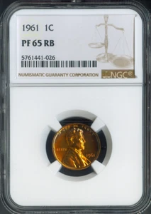 1961 Lincoln Cent NGC PF65 RB Quality - Picture 1 of 2