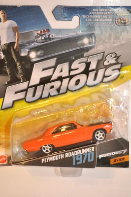 Fast and Furious 7-1970 Plymouth Roadrunner-2/32-Exquisite Detail/Quality-BNIP - Image 1 of 4