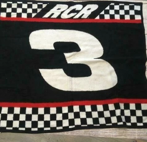 Dale Earnhardt #3 Nascar Racing Throw Blanket 48' x 52' Black Red White Cars Cover