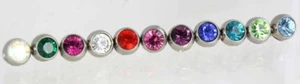 Spare Crystal Gems -Threaded  -  3MM- 4MM- 5MM -6MM lots x 5 - Picture 1 of 11