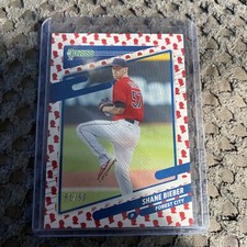 Shane Bieber 2021 Donruss Presidential Collection Parallel 01 /50 Indians🔥📈
