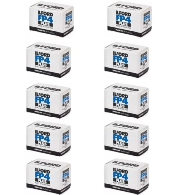 10 Rolls Ilford FP4 Plus 125 Black and White 35mm Film, 36 Exposure - Image 1 of 4