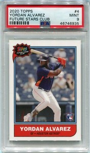 2020 Topps Future Stars Club April 4 Yordan Alvarez Rookie PSA 9 MINT