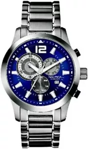 Reloj de pulsera Nautica N17548G NCS 600 cronógrafo esfera azul acero - Imagen 1 de 3