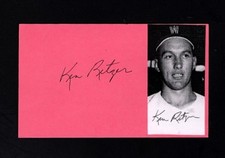KEN RETZER-WASHINGTON SENATORS AUTOGRAPHED 3X5 W/PHOTO-d.2020