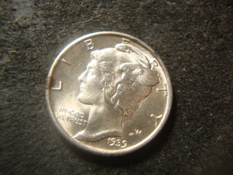 1939-S BU Virtually Near FSB Mercury Dime Super Fasces RXR CHX Cover