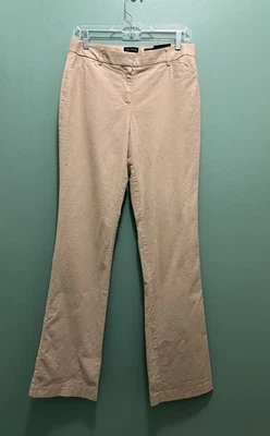 Pantalón The Limited Lean Bootcut beige/lino bronceado para mujer talla 2 totalmente forrado nuevo con etiquetas Foto 1 de 4