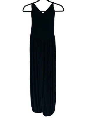 Mono Norma Kamali Kenny Plisado Negro Cuello en V Talla Pequeña Usado Talla 36 Foto 1 de 4