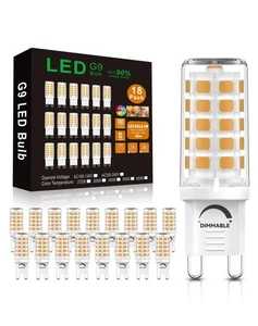 G9 LED Bulbs Dimmable, 40W Equivalent 120V, 3000K Warm White, 400 Lumens, G9 ... - Picture 1 of 6