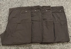 4 Pair NEW Cintas Comfort Flex Brown Work Pants Sz 60x32 945-50 Very Comfortable - Picture 1 of 16