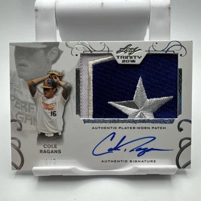 Cole Ragans 2016 Leaf Trinity Silver Foil SP RC Patch Auto 1/5! - Image 1 of 4