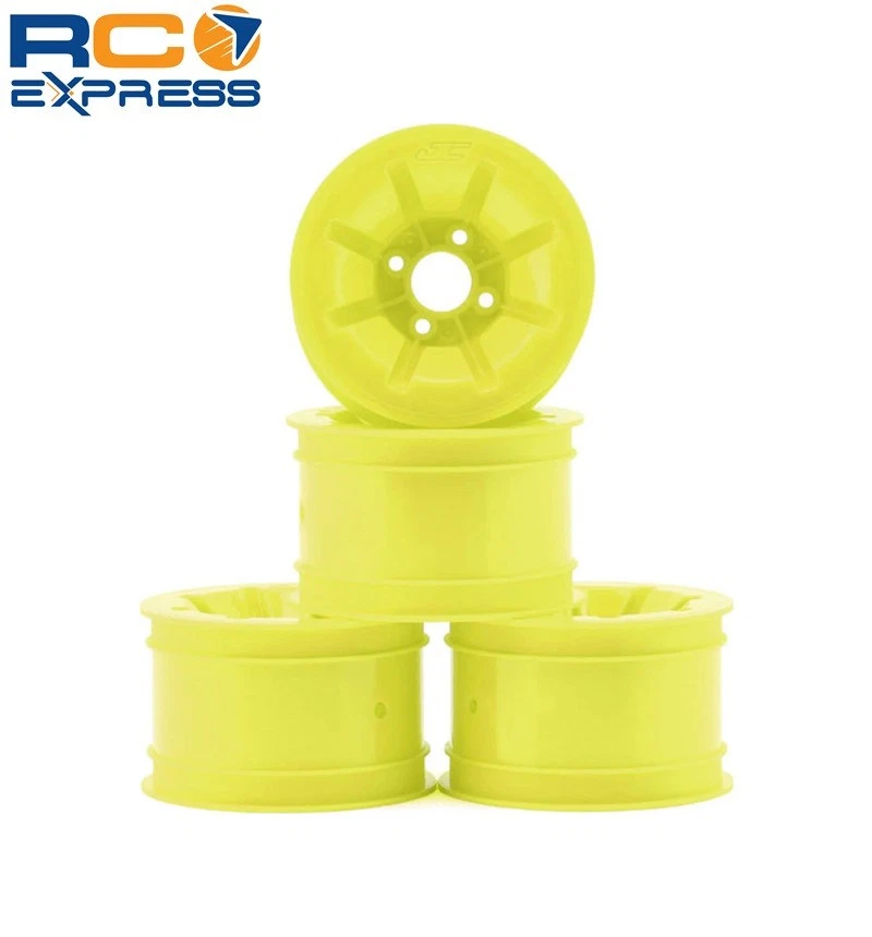 JConcepts RC10 Pioneer 2.2 Rear Wheels W/Adapters (Yellow) (4) JCO3464Y - Image 1 of 1