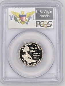 2009-S 25C US Virgin Islands PCGS PR69 DCAM Proof 69 PF69 Ultra Cameo Deep White - Picture 1 of 5