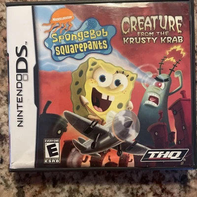 Nintendo DS Spongebob Squarepants Creature From The Krusty Krab TESTED w/ Manual - Image 1 of 4