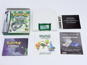 Pokemon: Emerald Version (Game Boy Advance, GBA) Authentic Box Game & Poster - Picture 1 of 19