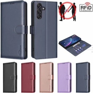 For Samsung A15 A25 A35 A14 A54 A13 A23 A52 Wallet Flip Case Cover RFID Blocking - Picture 1 of 23