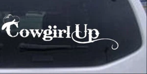 Cowgirl Up Car or Truck Window Laptop Decal Sticker 14X4.4 - Picture 1 of 16
