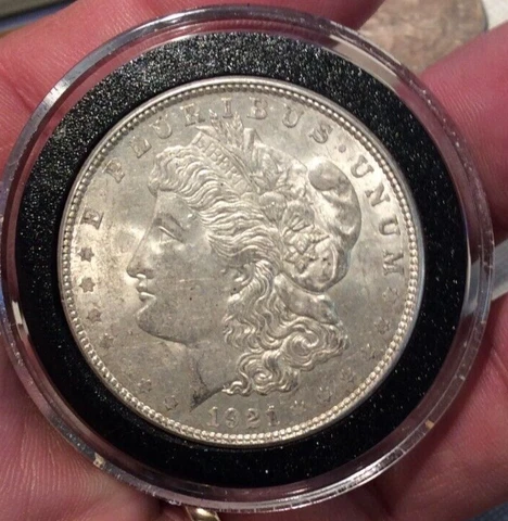 1921-D Morgan Hot 50 VAM 1B1 VEDS Capped R Variety RARE Die Break R AMERICA Coin Cover