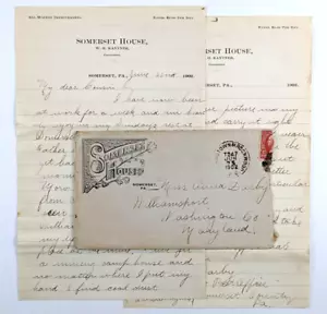 1902 Minatore di Carbone Lettera E Copertina Somerset Casa Somerset Pennsylvania - Foto 1 di 9