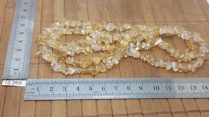 Collier baroque chips CITRINE 90 cm long mineraux lithotherapie reiki esoterisme - Picture 1 of 1