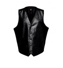 Coat Lambskin Leather Vest Waist Men Real Genuine Jacket Stylish Black Waistcoat