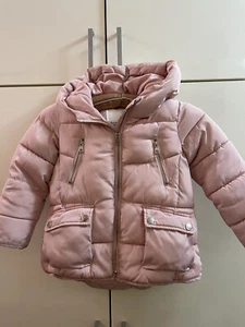 ZARA Hooded Puffer girls Jacket Pink 5 Years 110cm - Picture 1 of 7