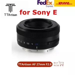 TTArtisan 27mm F2.8 Lens APS-C Auto Focus For Sony E A6000 A6500 A5000 A7C NEX5 - Foto 1 di 10