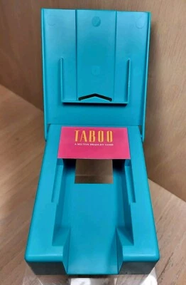 Vintage 1989 TABOO Game Replacement Pieces Parts Teal CARD HOLDER - Image 1 of 4