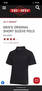 Tru-Spec 24-7 Short Sleeve Polo Shirt Male Fit Black 2XL #4328 - Picture 1 of 2