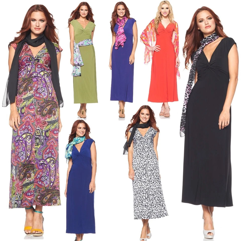 Tiana B. "Your Best Bet" Maxi Dress with Chiffon Scarf 157330-J  - Image 1 of 1