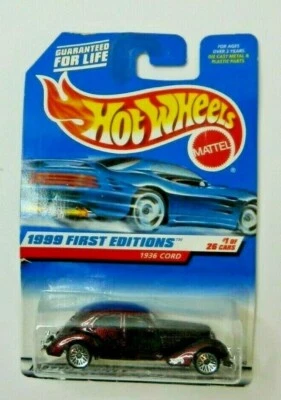 Vintage HOT WHEELS 1936 CORD #649 1999 First Editions on card - Image 1 of 3