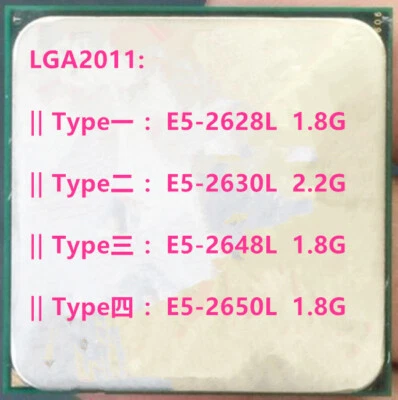Intel Xeon E5-2628L E5-2630L E5-2648L E5-2650L LGA2011 CPU - Image 1 of 4
