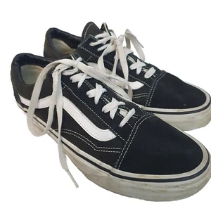 VAN Old Skool Skate Shoes Black Classic Canvas Trainers Sneakers Size UK 5.5 - Picture 1 of 12