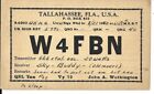 QSL 1940 Tallahassee Florida   radio card