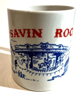 TAZZA CAFFÈ SAVIN ROCK -- BLU SU BIANCO - OTTIMA E DIFFICILE DA TROVARE! - Foto 1 di 6