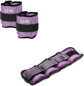 PESI PER CAVIGLIE E POLSI SPORT FITNESS PALESTRA POLSIERE CAVIGLIERE 2 X 0,50 KG - Photo 1/6