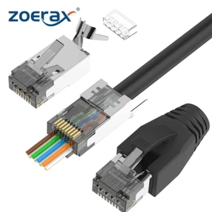 ZoeRax CAT6A/CAT7 geschirmte RJ45 Durchgangsverbinder Zugentlastungsstiefel 10 Stück - Bild 1 von 7