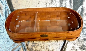 Handwoven Appalachian Ash Table Top Storage Basket with Removable Plastic Liner - Picture 1 of 13