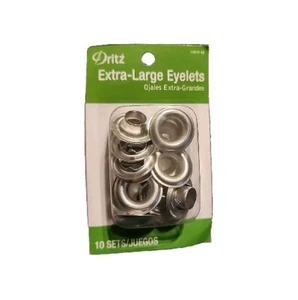 Dritz 7/16” Extra-Large Silver Eyelets, 10 Sets 11mm NEW - Picture 1 of 5