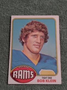 1976 Topps Football #42 Los Angeles Rams Tight End Bob Klein EX - Picture 1 of 2