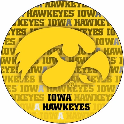 IOWA 4" REPEAT DESIGN MANGET-IOWA HAWKEYES CAR MAGNET-NEW FOR 2016! Cover