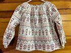 Janie and Jack Hot Air Balloons Top Girls Long Sleeve Smocked Shirt Size 3T