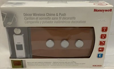 Timbre/timbre inalámbrico Honeywell Home RCWL3503A decoración y pulsador Foto 1 de 4