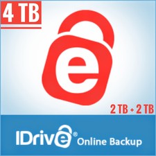 IDrive 4TB Cloud Storage Backup (1 Year Service)