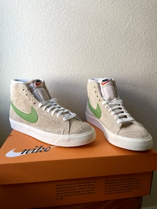 Nike Sneakers Donna 8 Uomo 6.5 Blazer Mid 77 Look Vintage Scamosciato Marrone Verde NUOVE - Foto 1 di 14