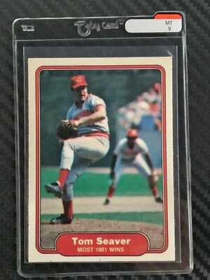 1982 Fleer Tom Seaver Most 1981 Wins #645- Taby Card™ Grade MT 9 - Image 1 of 2