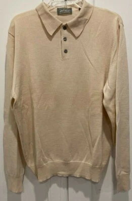 Lord and Taylor Men's Sweater Merino Wool Pullover Ivory Made In Italy Size L - Image 1 of 3
