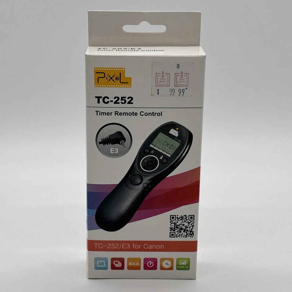 Pixel TC-252 Timer Remote Control E3 for Canon PowerShot & EOS NEW - Image 1 of 3
