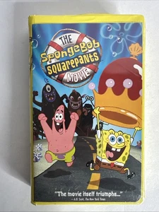 The Spongebob Squarepants Movie (VHS, 2005) RARE OOP HTF - Yellow Clamshell - Picture 1 of 3