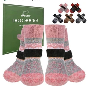 Expawlorer Anti Slip Prevents Licking Dog Socks Large FREE SHIPPING - Picture 1 of 10